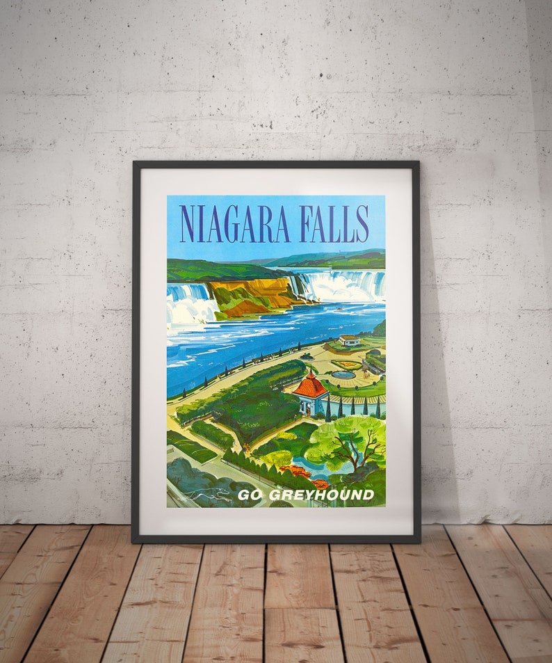 niagara falls travel poster