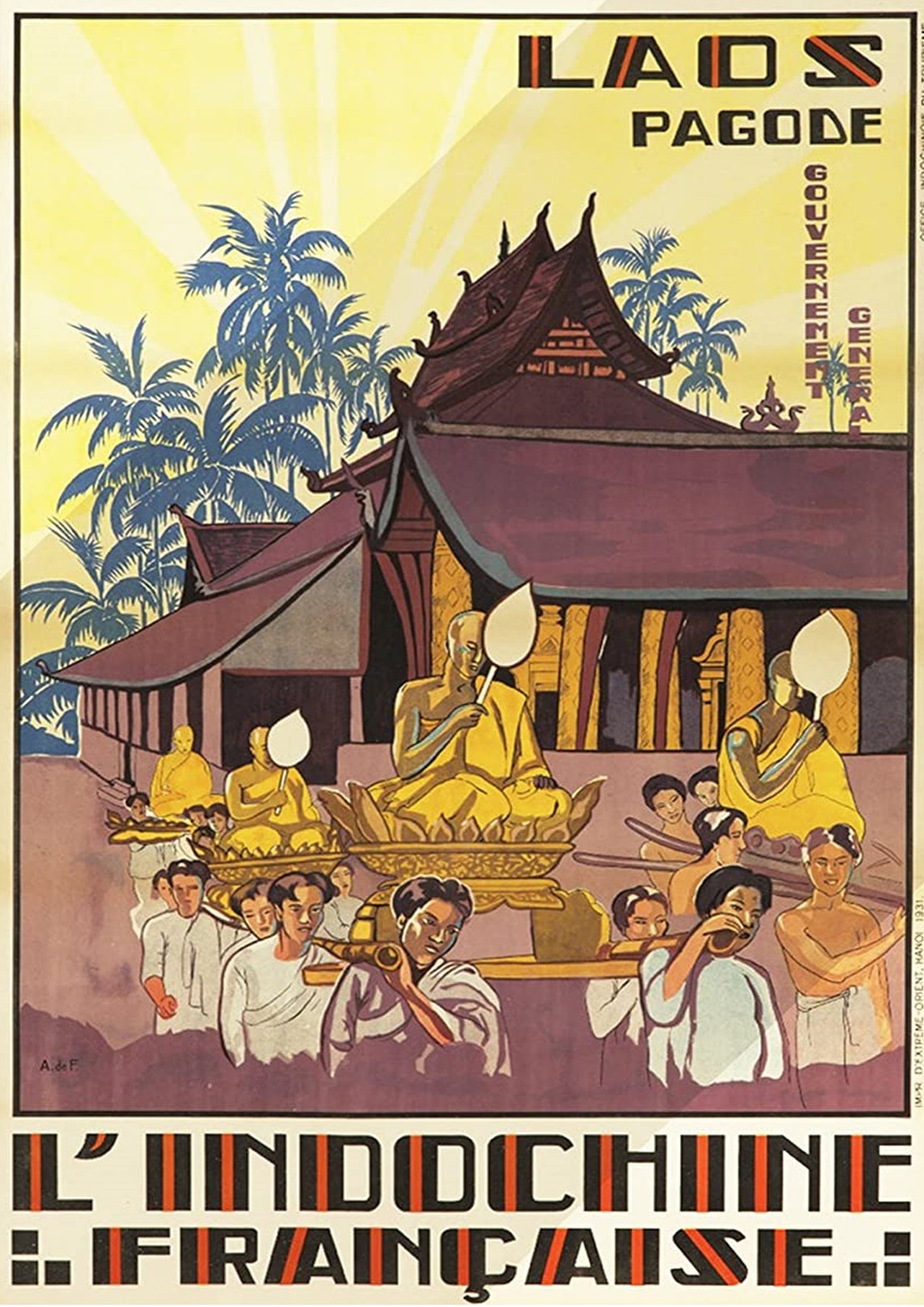 Laos laos travel poster laos poster laos travel laos | Etsy