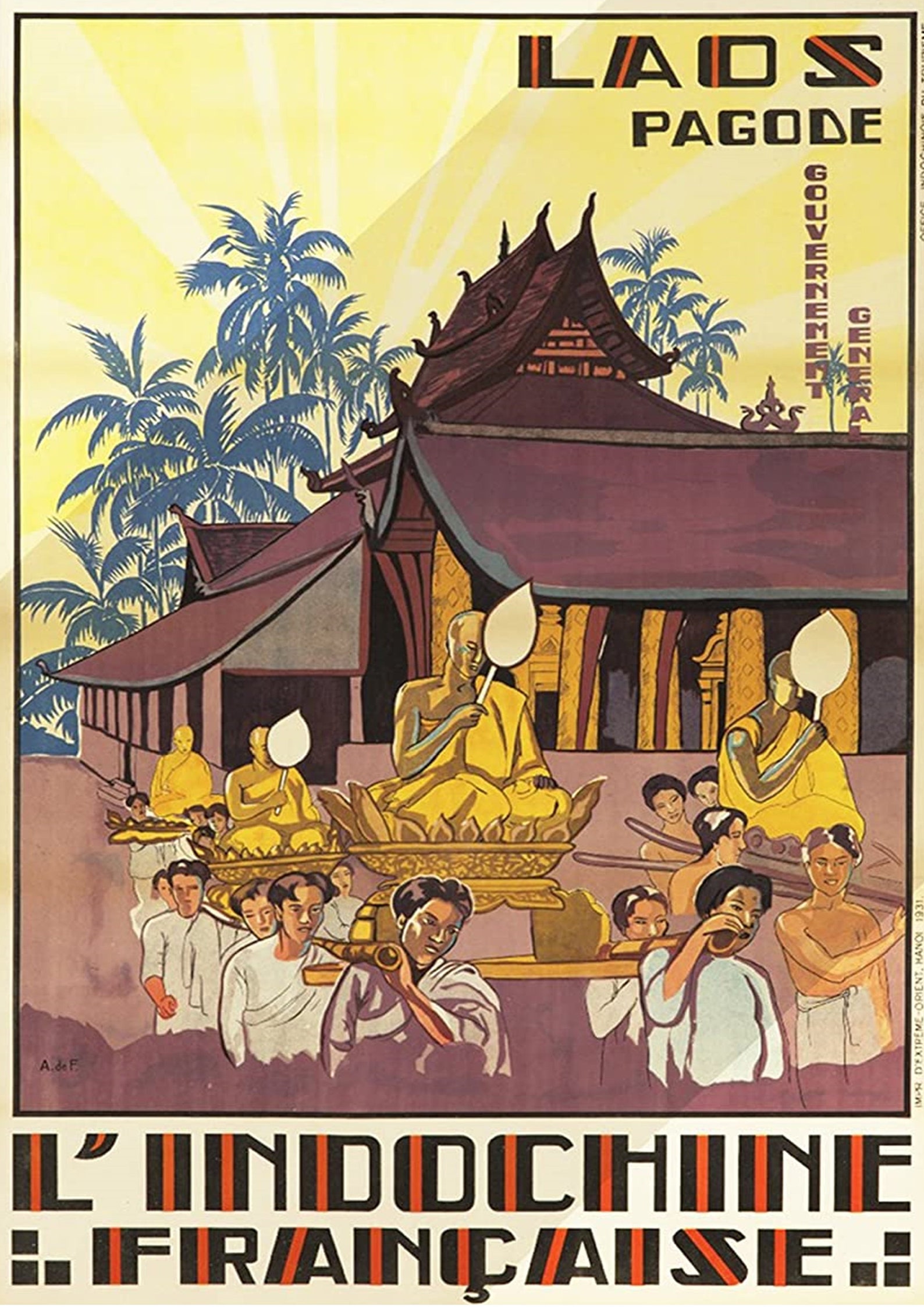 Laos laos travel poster laos poster laos travel laos | Etsy