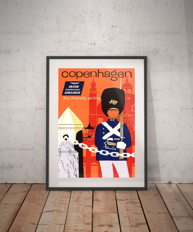 Copenhagen copenhagen travel poster copenhagen poster Etsy