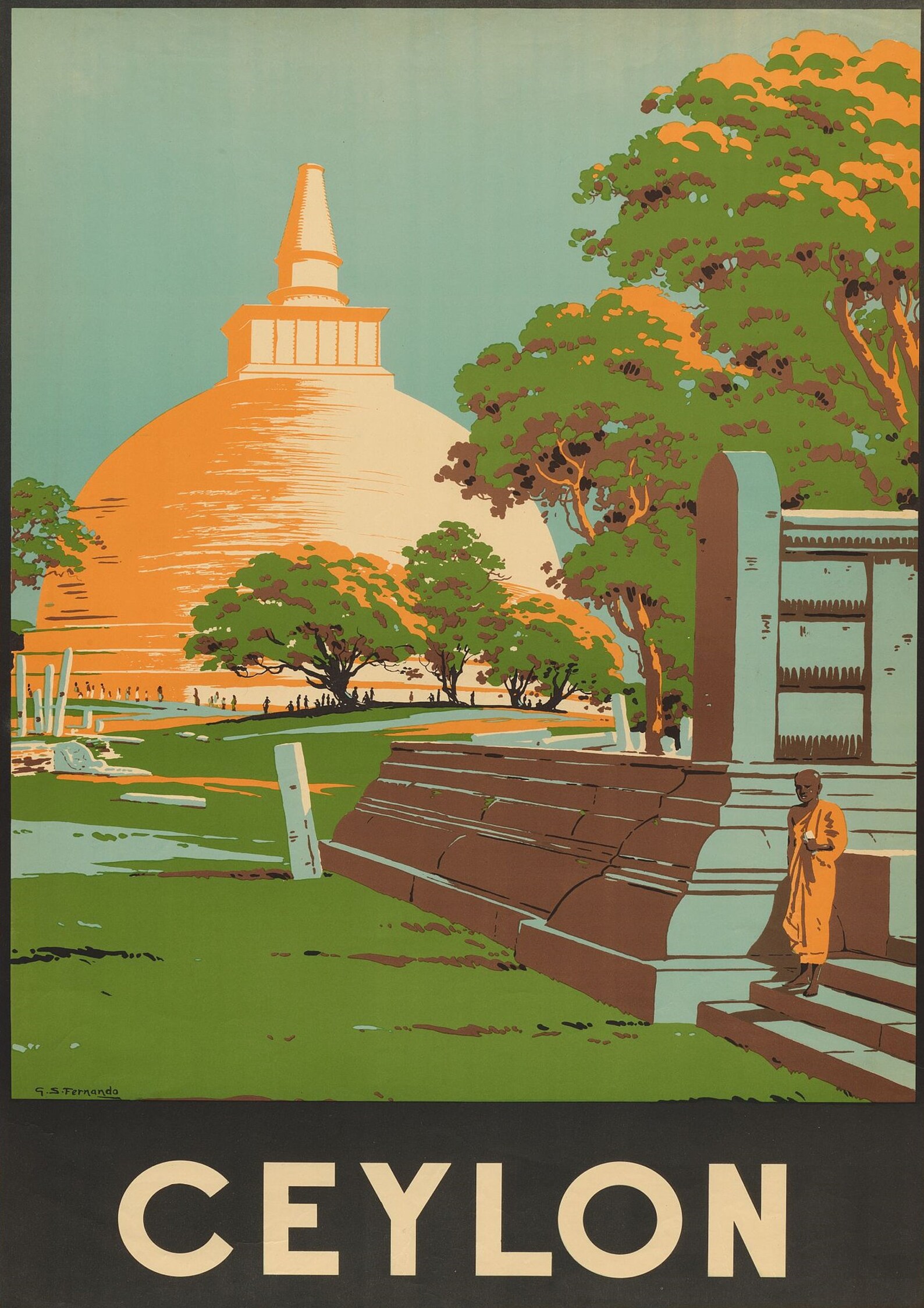 Ceylon Ceylon Travel Poster Ceylon Poster Ceylon Print Etsy