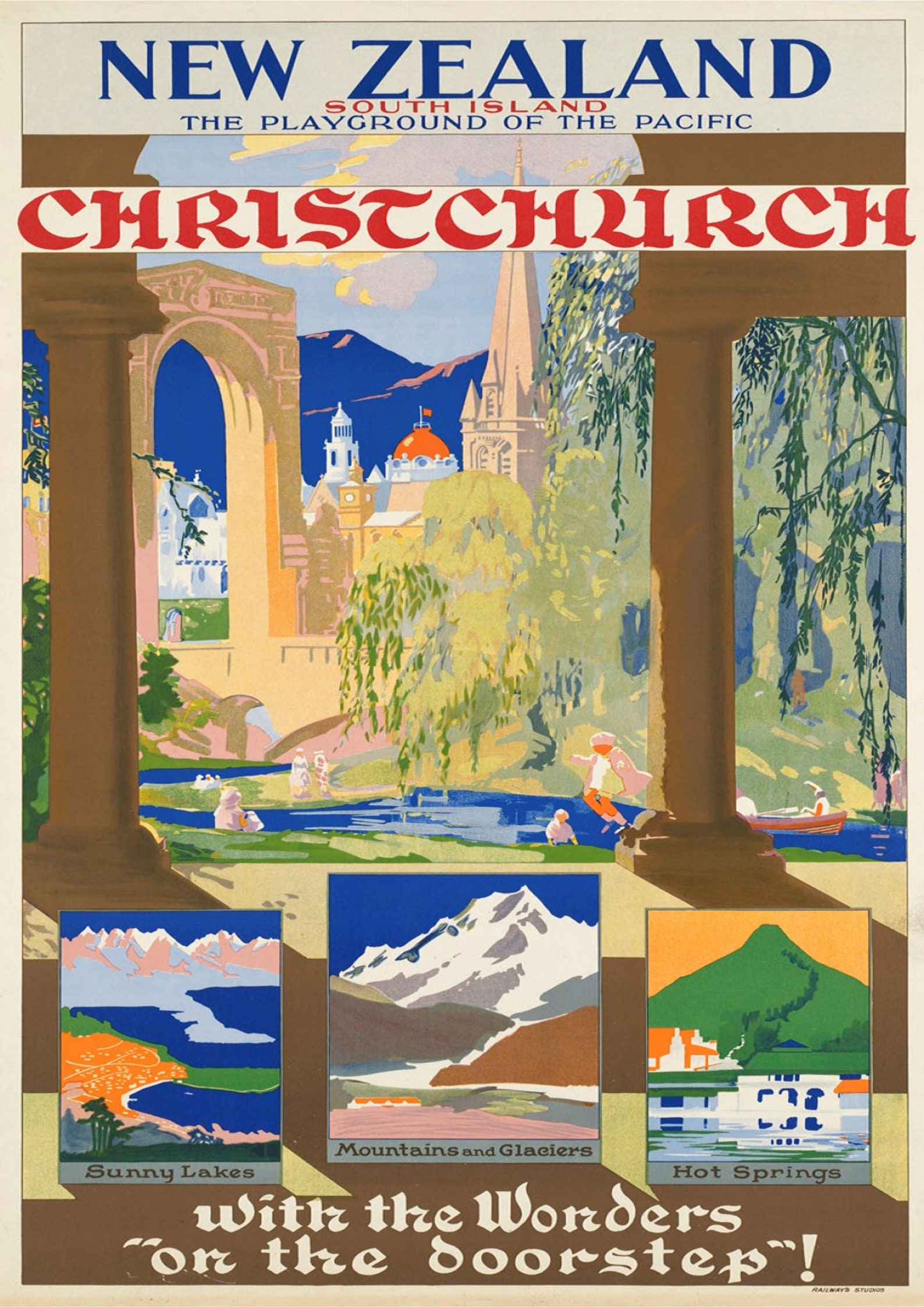 Christchurch New Zealand Christchurch Poster Christchurch Etsy