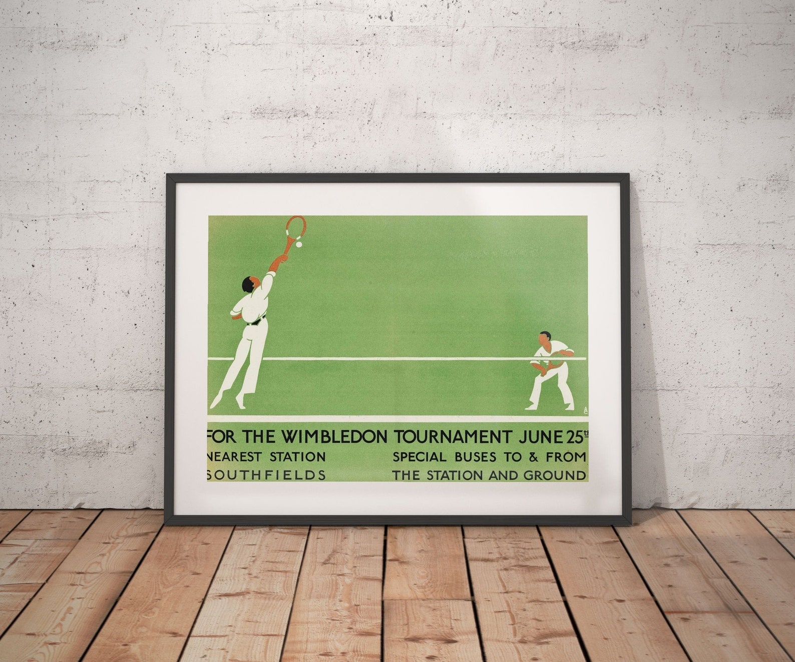 Wimbledon Wimbledon Travel Poster Wimbledon Poster Etsy