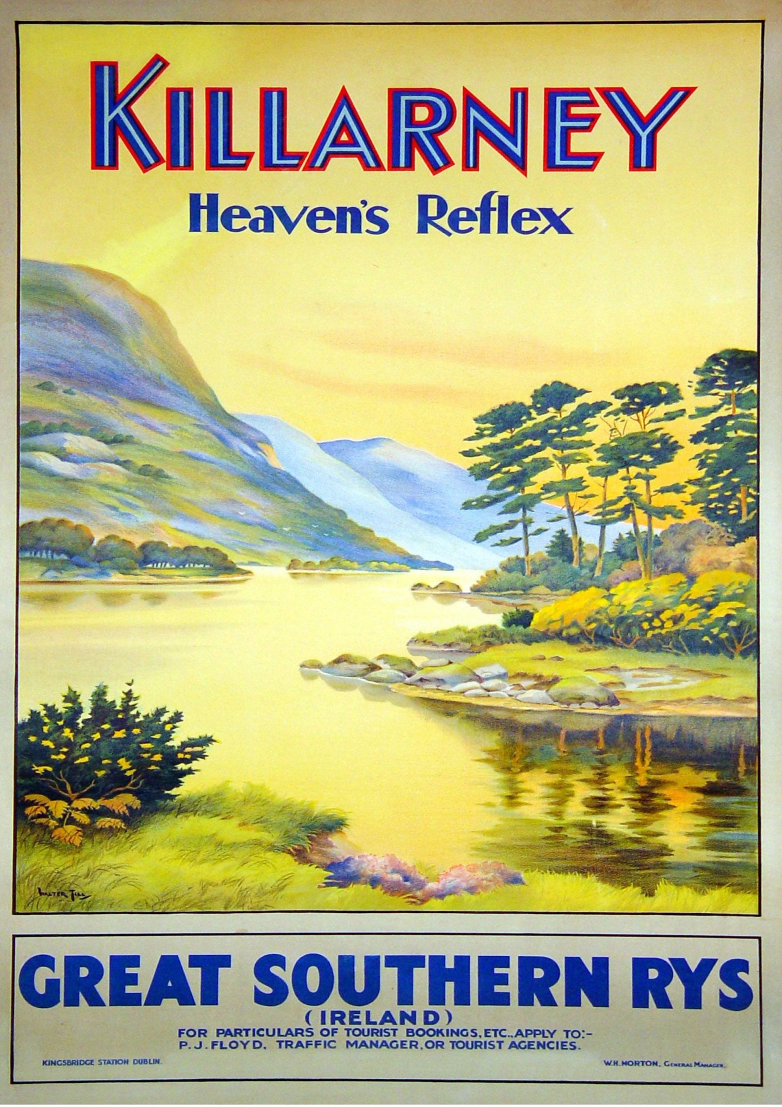 Killarney Killarney Travel Poster Killarney Print Killarney Etsy