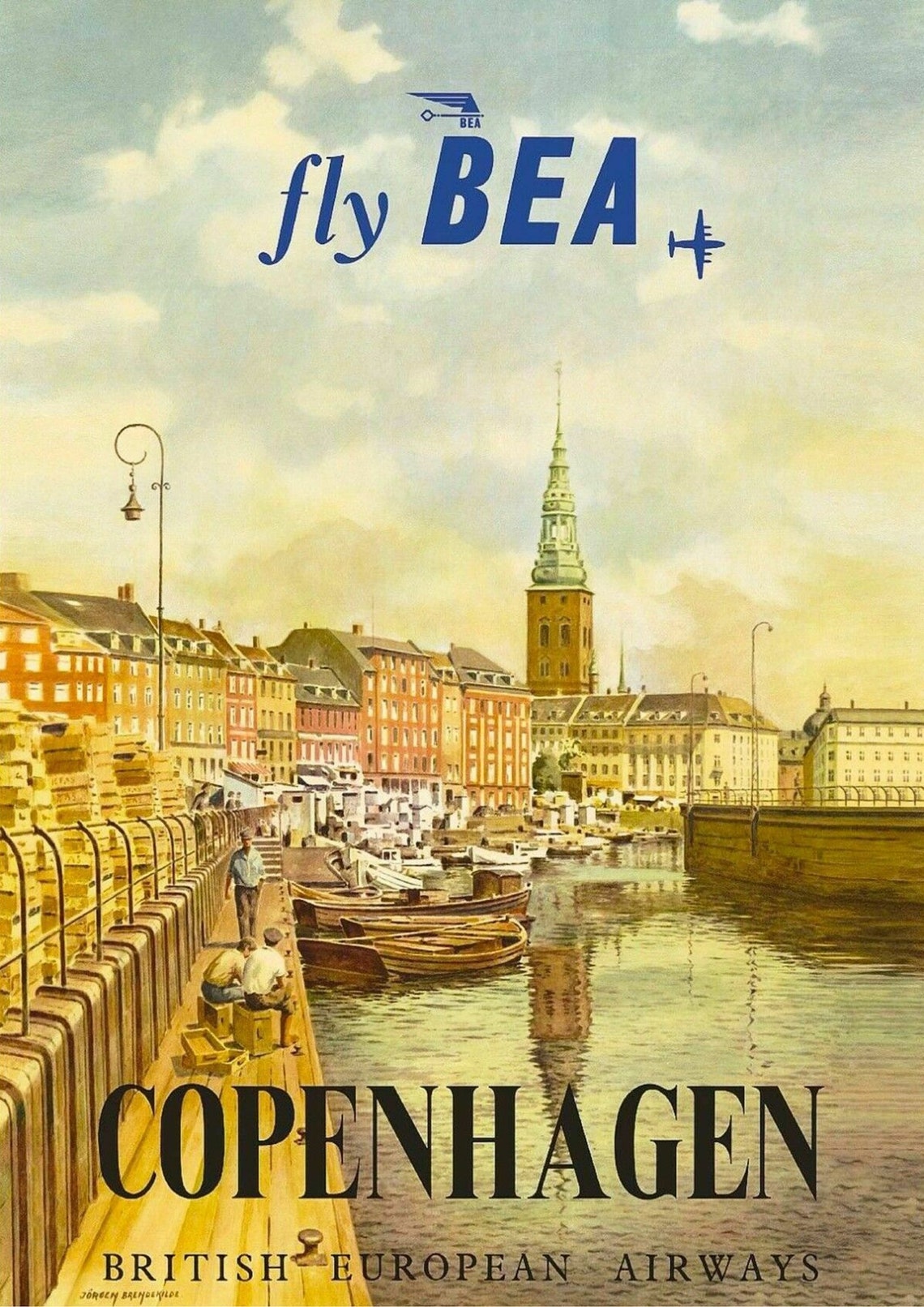 Copenhagen copenhagen travel poster copenhagen poster Etsy