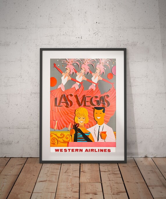 Las Vegas Las Vegas Travel Poster Las Vegas Poster Las Etsy