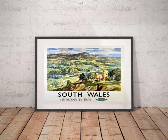 South wales south wales travel poster south wales poster | Etsy