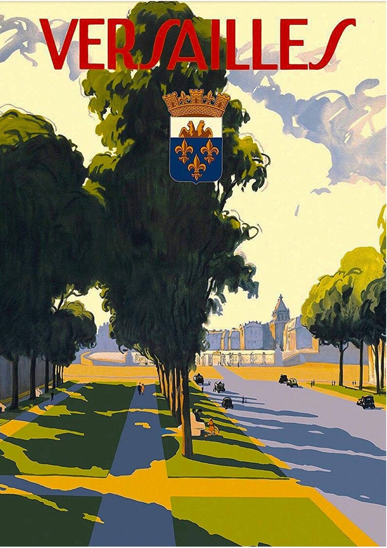 Versailles Versailles Travel Poster Versailles Poster Etsy