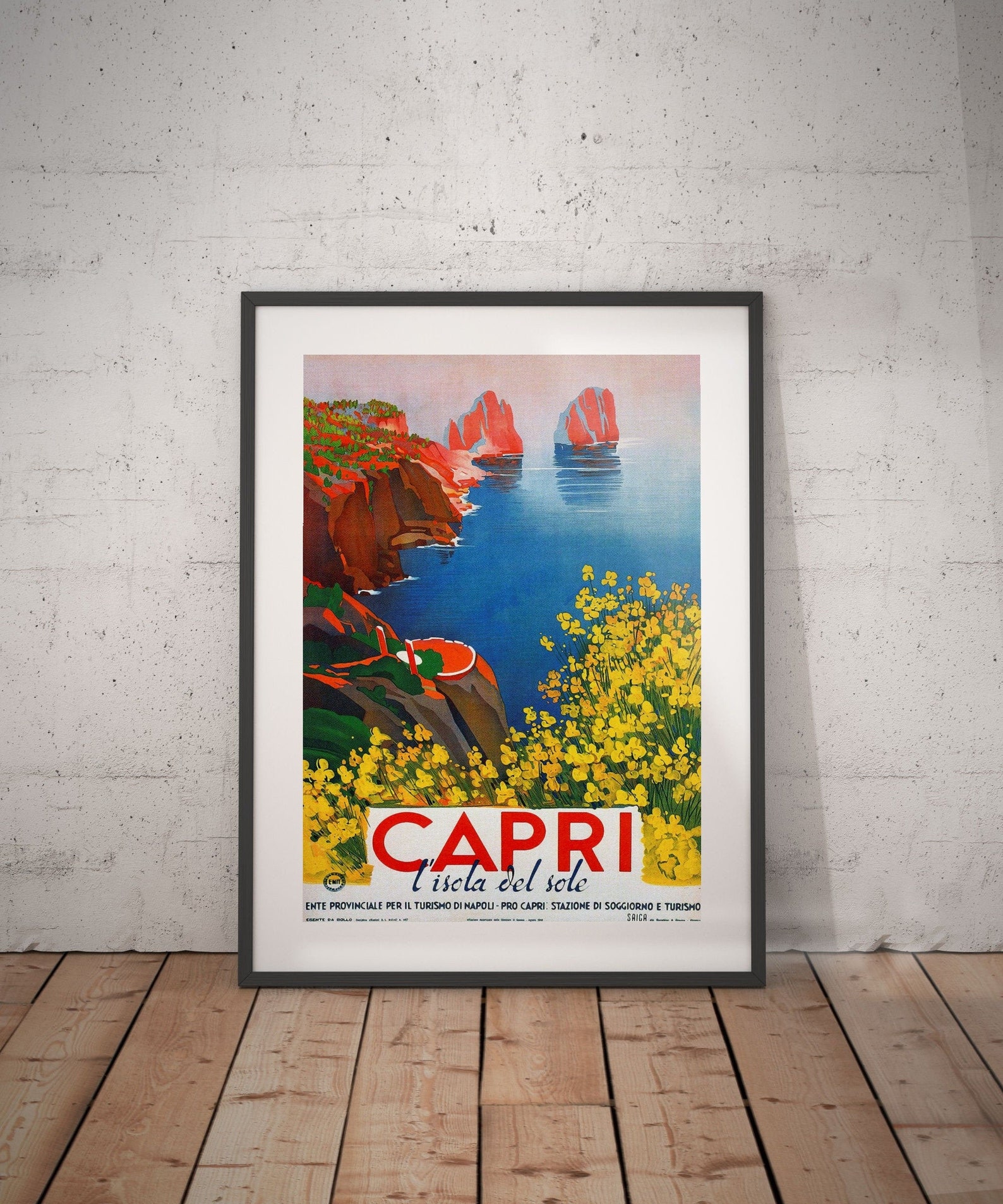 Capri Capri Travel Poster Capri Poster Capri Print Capri | Etsy