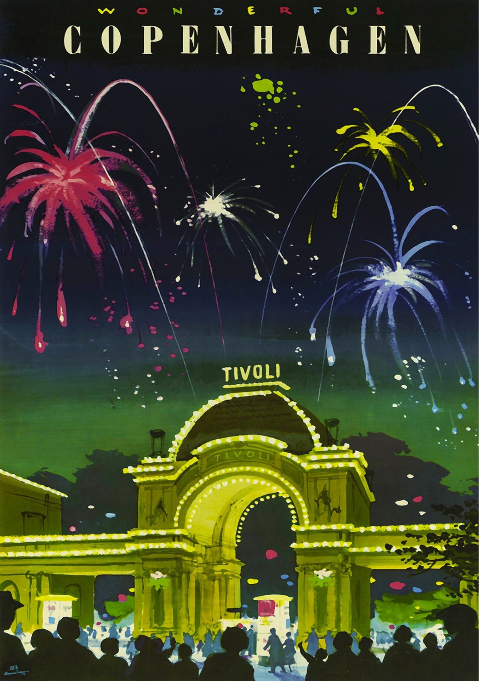 Tivoli Copenhagen Tivoli Travel Poster Tivoli Poster | Etsy