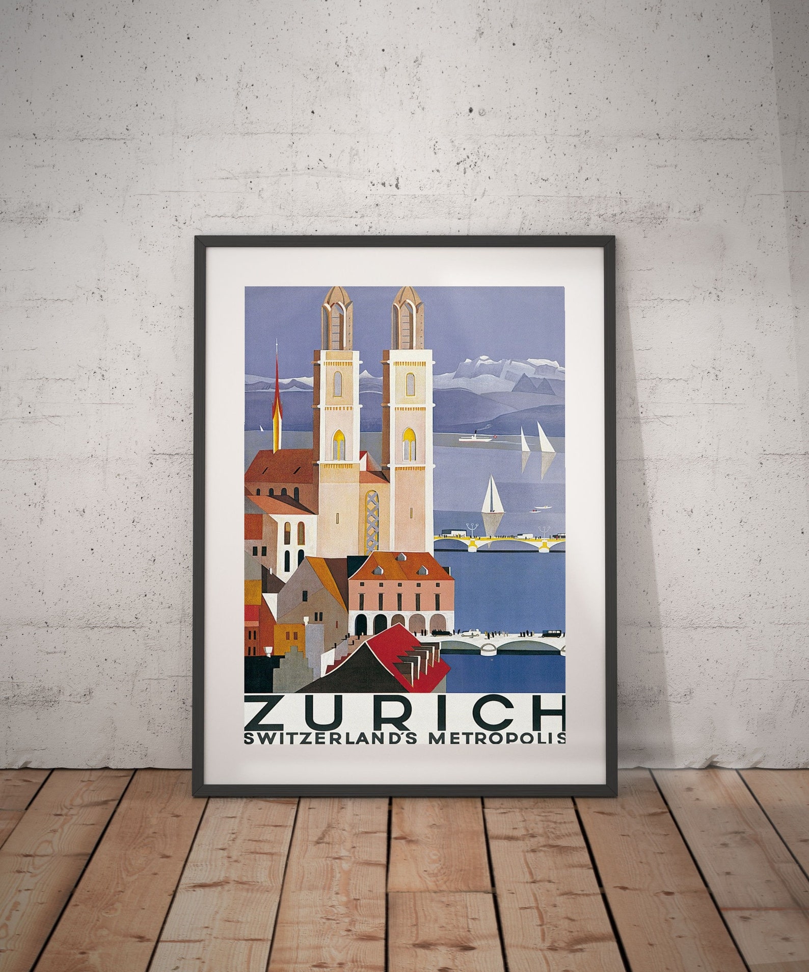 Zurich zurich travel posterzurich posterzurich print Etsy