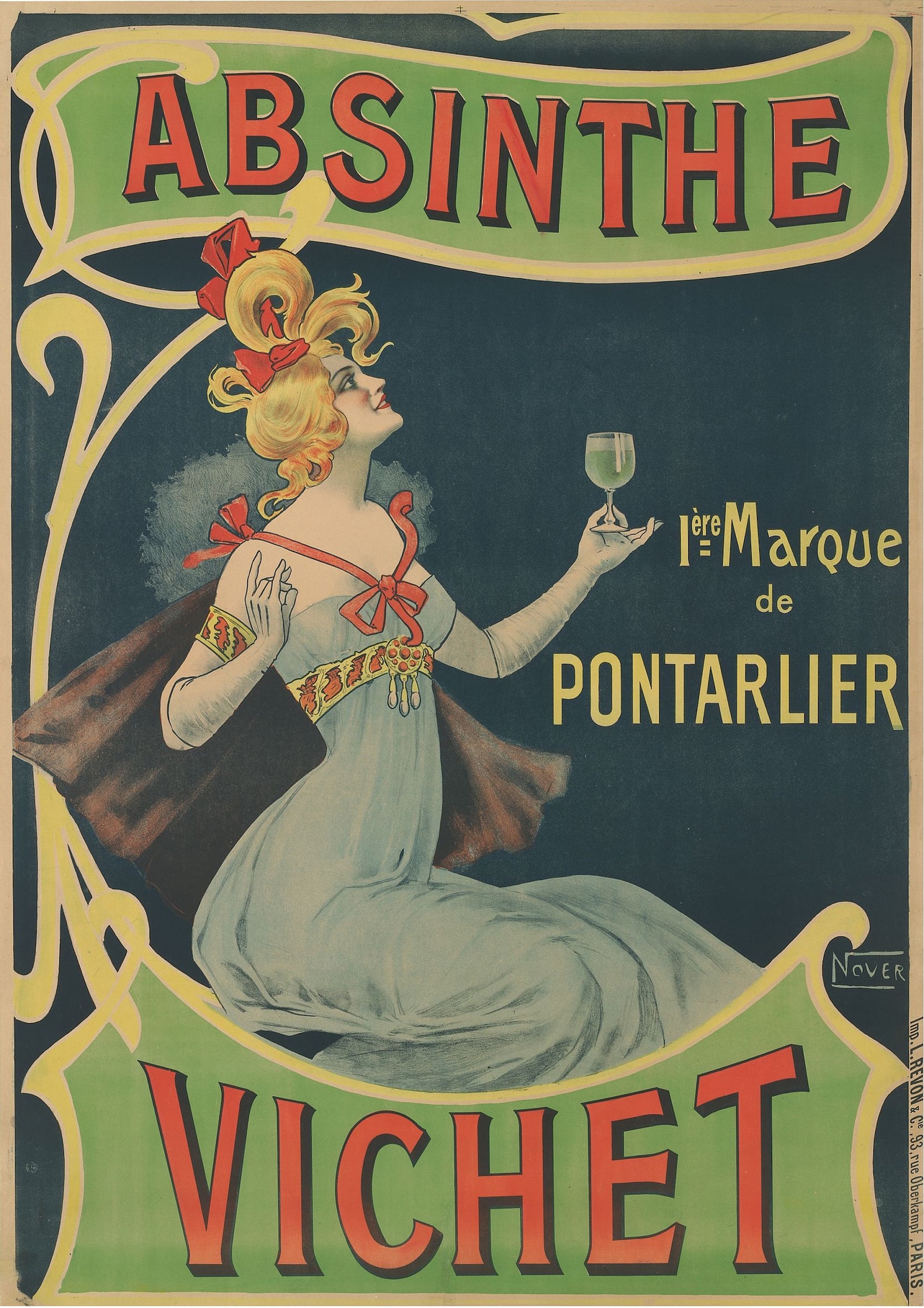 Vichet absinthe vichet poster absinthe vintage poster Etsy