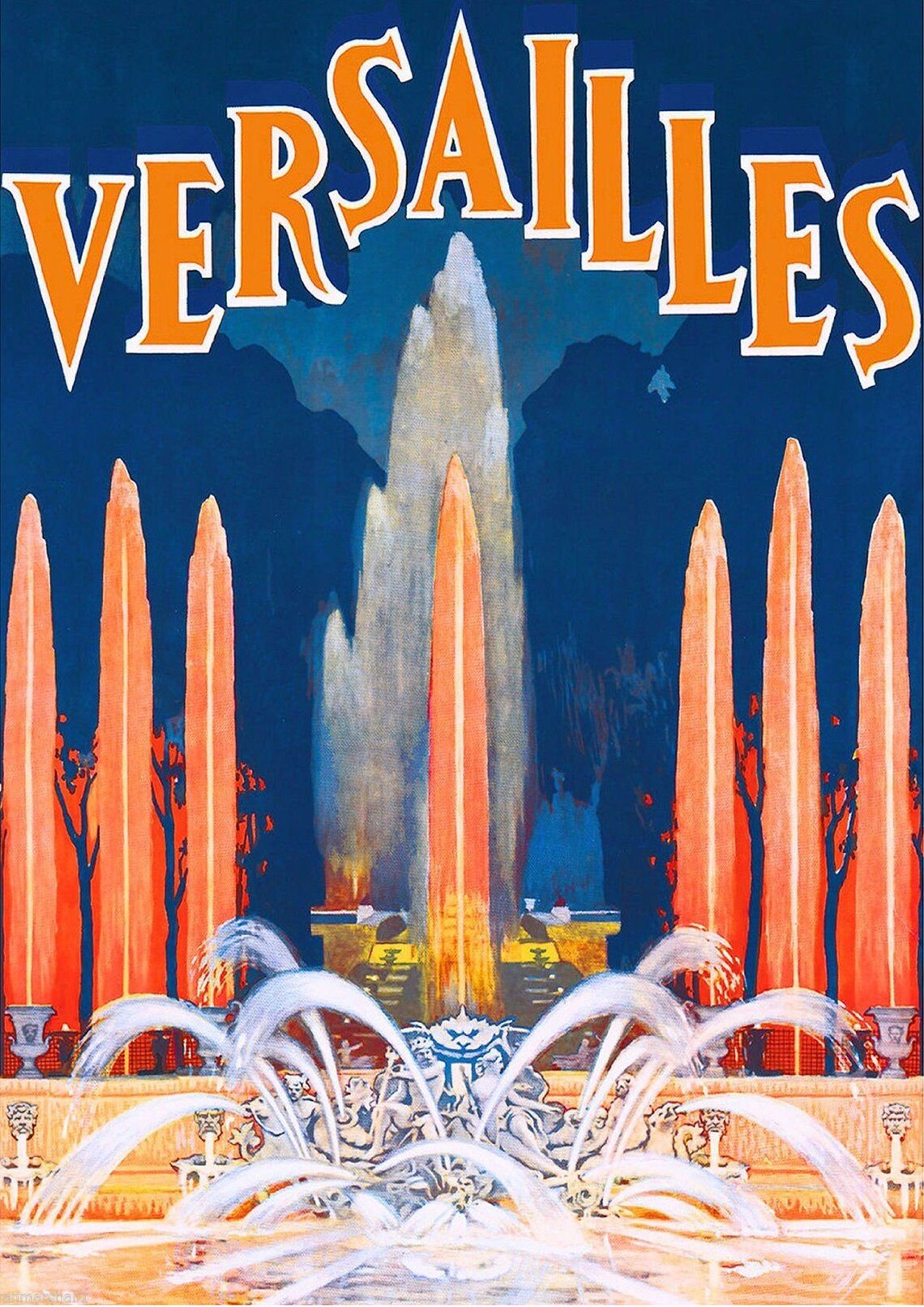 Versailles Versailles Travel Poster Versailles Poster Etsy