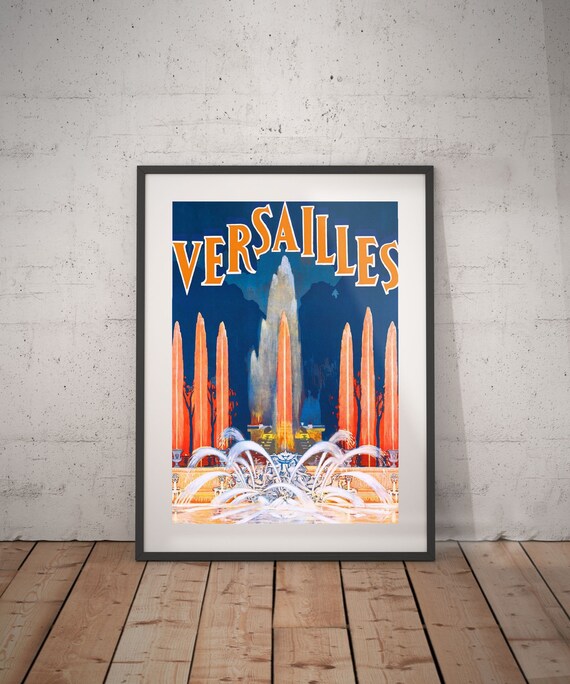 Versailles Versailles Travel Poster Versailles Poster Etsy