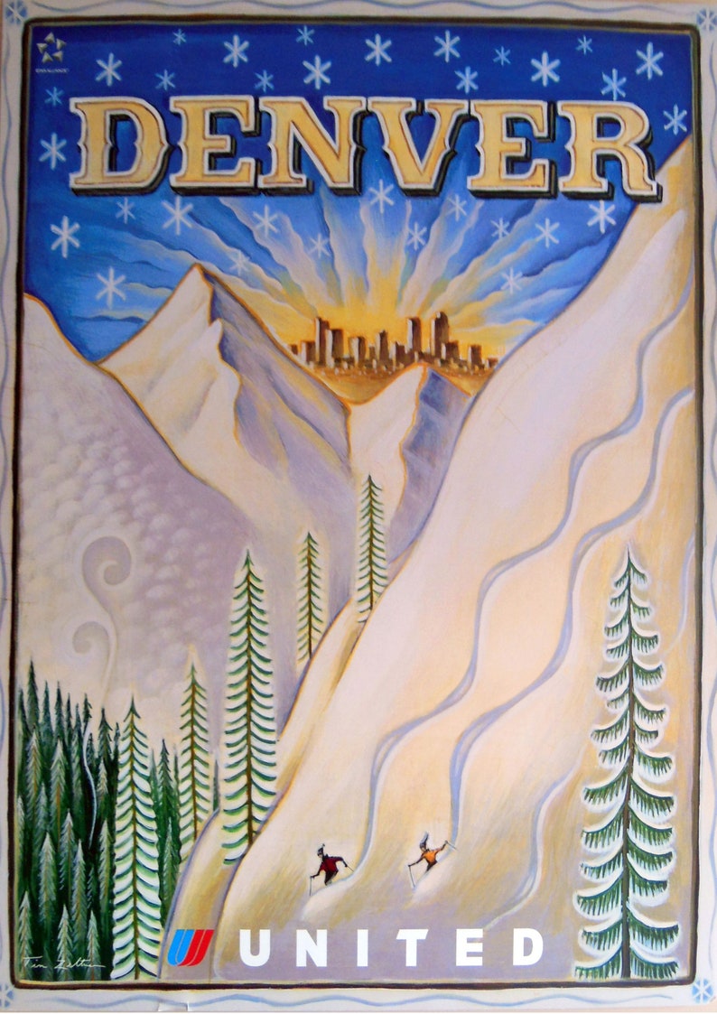 Denver denver travel poster denver poster denver print Etsy