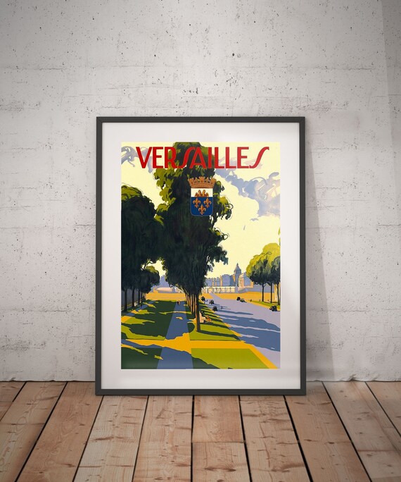 Versailles Versailles Travel Poster Versailles Poster Etsy