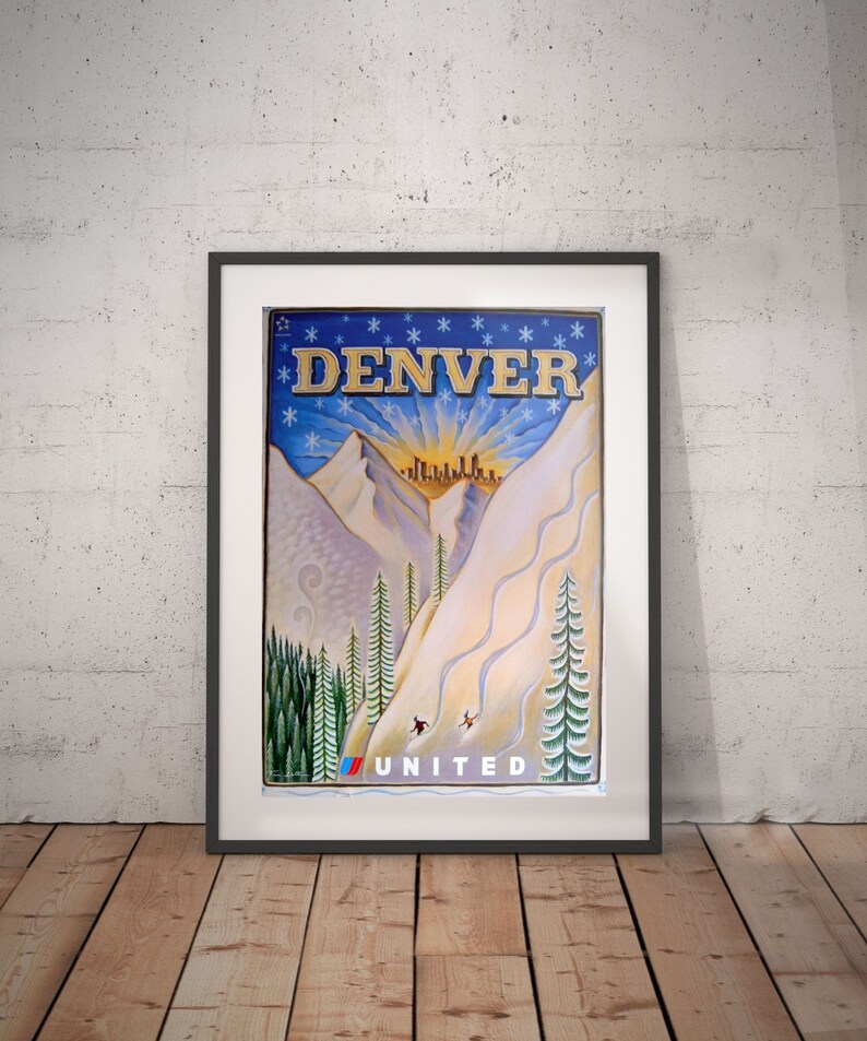 Denver denver travel poster denver poster denver print Etsy