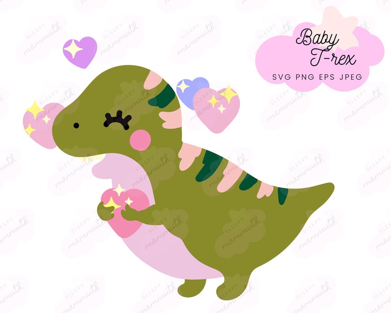 Baby Trex SVG Dinosaur SVG Dinosaur Birthday Party Decor Etsy