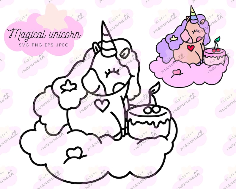Download Birthday Unicorn SVG Cake Topper SVG Photo Prop Svg Baby ...