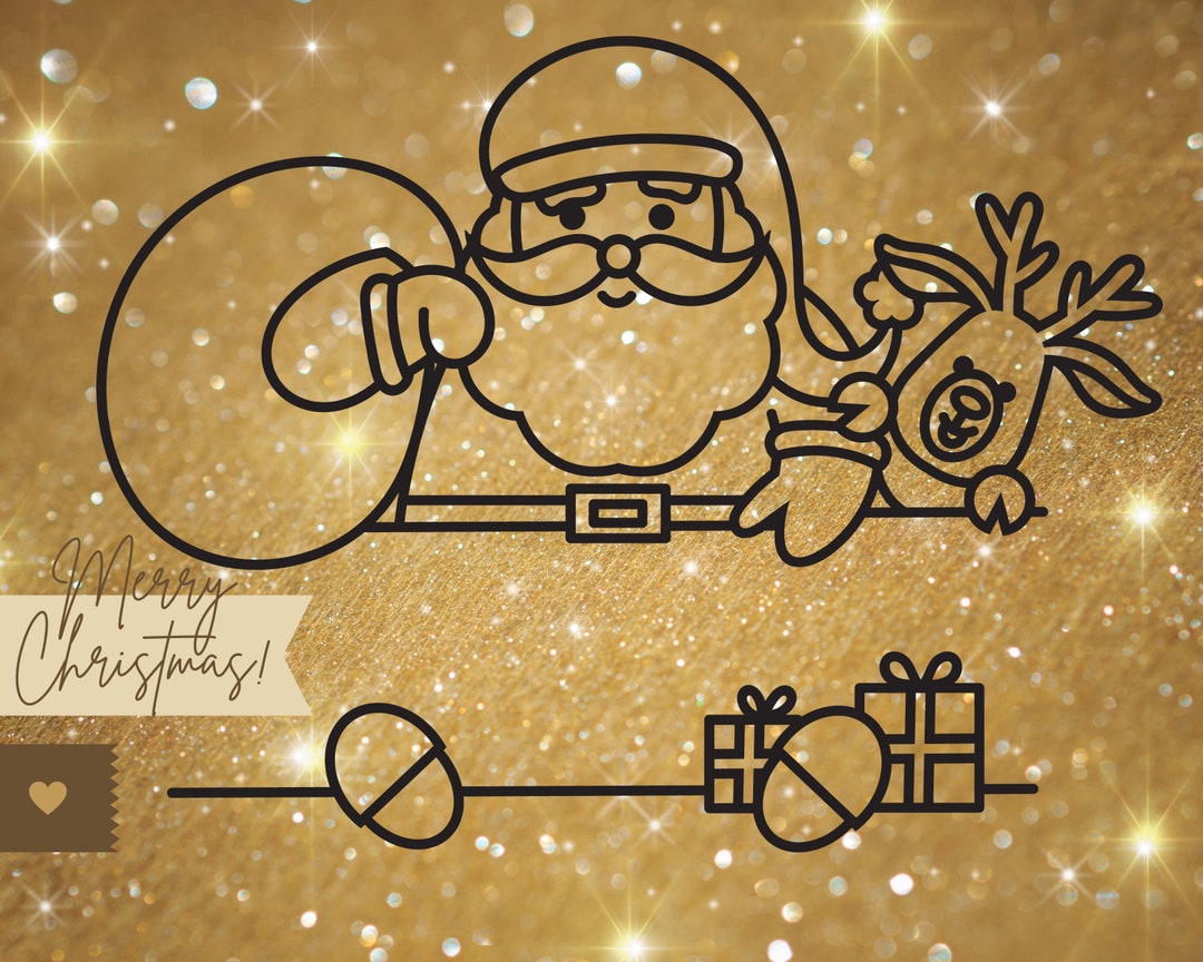 Santa Split Svg Santa Claus SVG Split Monogram SVG, Christmas SVG, Christmas Png, Gift ...