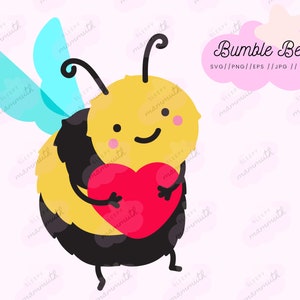 Cute Bumble Bee SVG - Bumble Bee Clipart, Cute SVG Files, Honey Bee SVG, Bee Svg, Newborn Svg, Nursery Svg, Cute Svg for Cricut, Honey Svg