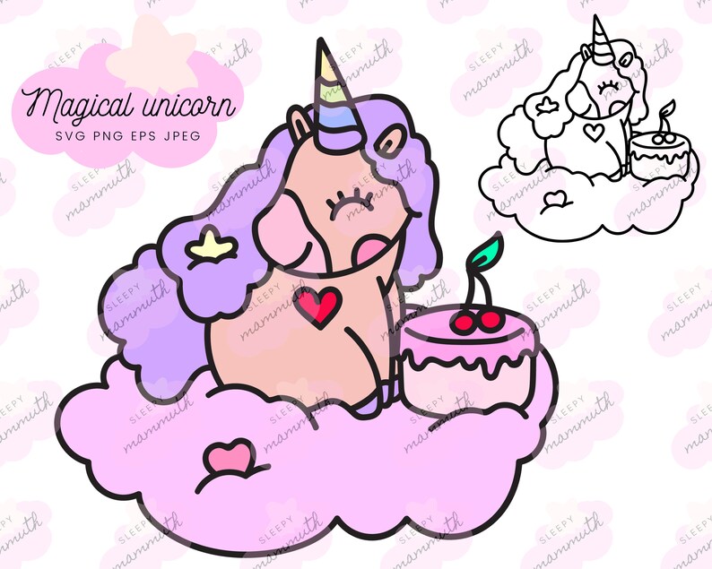 Download Birthday Unicorn SVG Cake Topper SVG Photo Prop Svg Baby ...