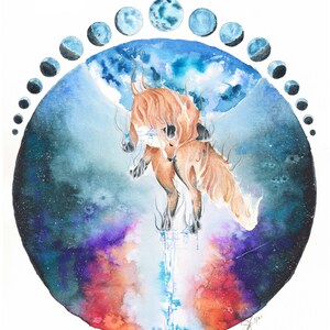 Watercolor Transformation |Fine Art Giclee Print| 9x12 | Celestial Art Print