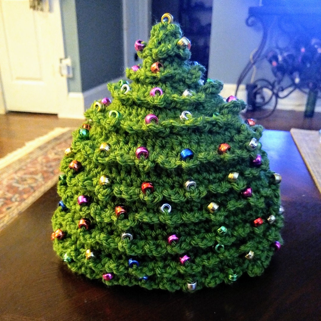 Christmas Tree Hat Handmade Crochet 