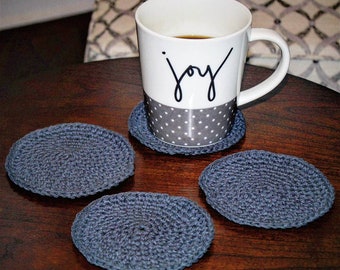 Coasters | Set of Four (4) | Handmade Crochet Coasters | Hostess Gift | Home Accent | Home Decor