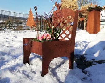 Edelrost - Pflanzschale - Roststuhl - Metalldeko Stuhl - Geschenkidee - Gartendeko - Rostikal - Stuhl - Rost - Ostern - Muttertag - Geschenk