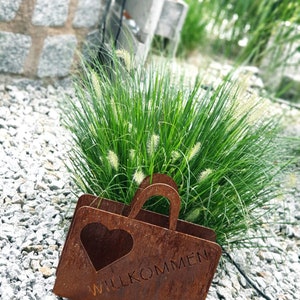 Edelrost Rosttasche Gartendekoration Geschenk Bild 4