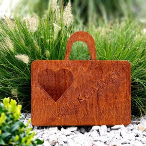 Edelrost Rosttasche Gartendekoration Geschenk Bild 2