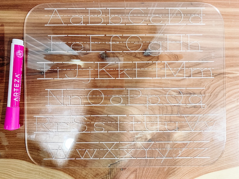Upper and Lower Case Alphabet Dry Erase Tracing Board image 0