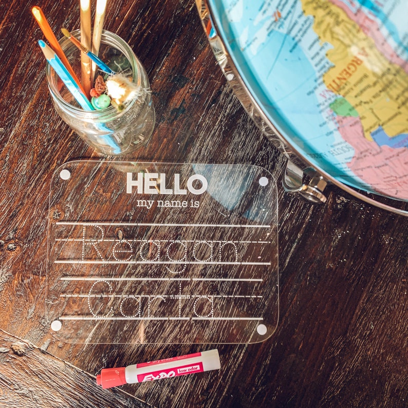 Personalized Name Tracing Dry Erase Board image 1