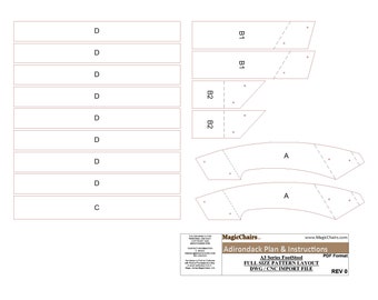 CNC / DWG Adirondack Foot Stool A3 Series