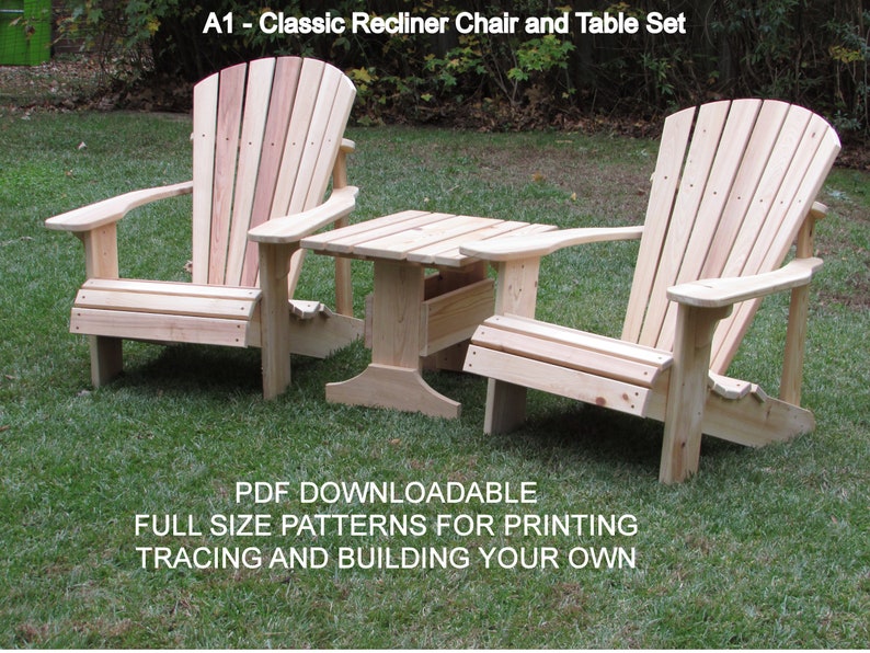 PDF A1 Series Classic Adirondack Chair Table & Assembly 