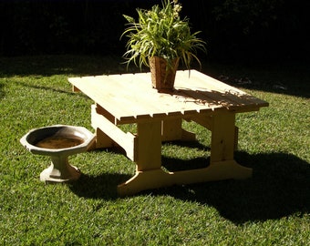 PDF Adirondack Coffee Table - Downloadable DIY Instructions and Drawings to Build Your Own Patterns and Tables.