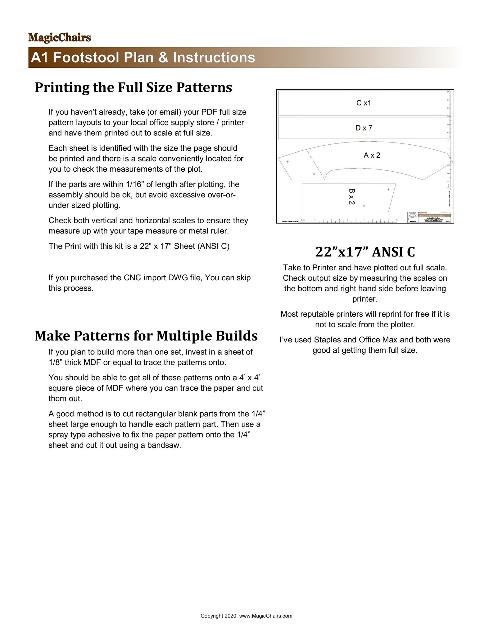 PDF A1-series Adirondack Foot Stool - Downloadable DIY Instructions and ...