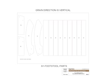 CNC / DWG A1 Serie Fußhocker Adirondack Plan und Anleitung e-Book Download