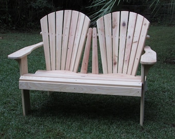 PDF A3L Adirondack Love Seat Bench  - Downloadable DIY Instructions and Drawings to Build Your Own Patterns and Chairs.