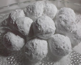 Snowball Cookies (1 doz), Butterballs, Wedding Cookies, Nutballs, Easter Cookies, Christmas Cookies - Shipping to Ohio Only