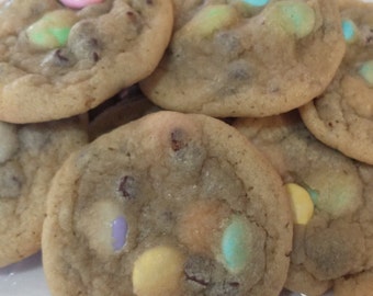 Milk Chocolate Candy Cookies (1 doz), Edible Gift, Easter Cookies, Christmas Cookies - Shipping to Ohio Only