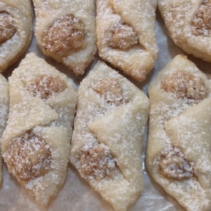 Nut Kiffles/Kolachi Cookies (1 Dozen): Buttery Pastry, Walnut Filling - Ohio Shipping Only