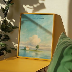 Spirited Away Watercolor Print: Studio Ghibli Sea House (Digital Download)