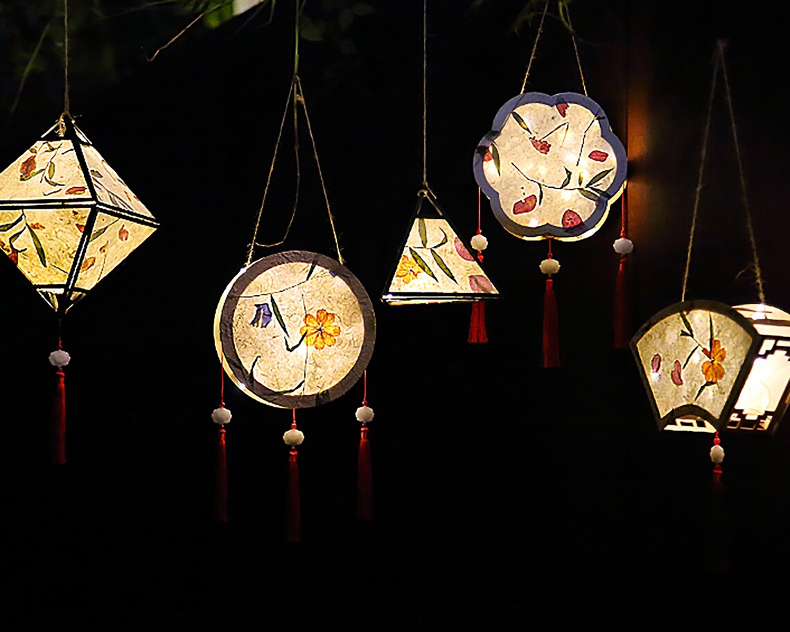 DIY Paper Lantern Kit Oriental Lantern Hanging Lantern for Etsy