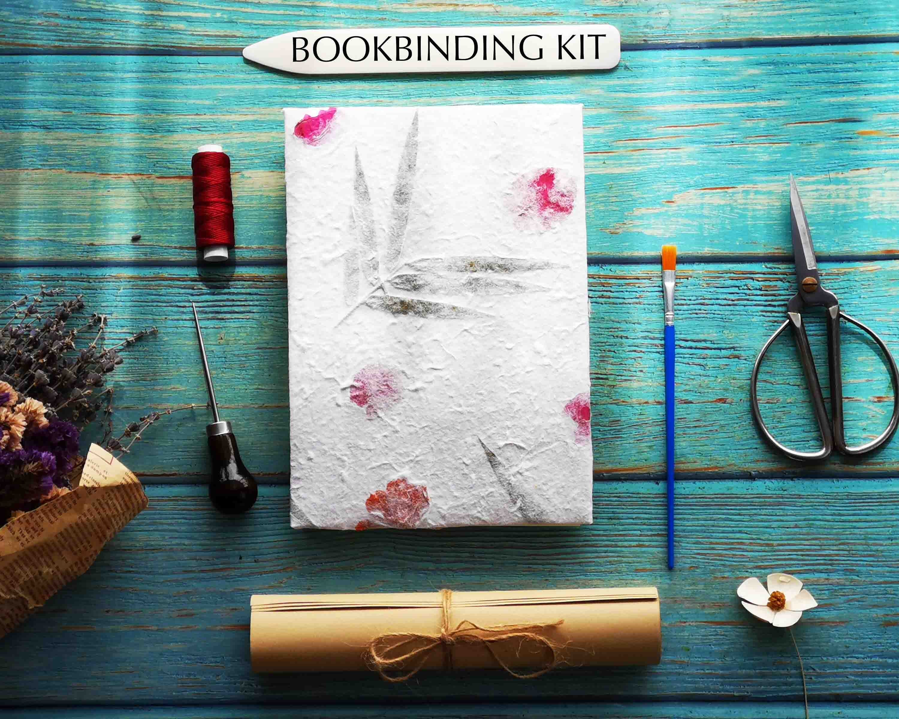 Bookbinding Kit Complete Cased in Hardcover Journal Bookbinding DIY Craft  Kit With Tools, Supplies and Instruction Book 