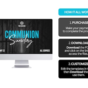 Church Announcement Slides | Modern Preservice Templates for Canva (50-Pack) image 5