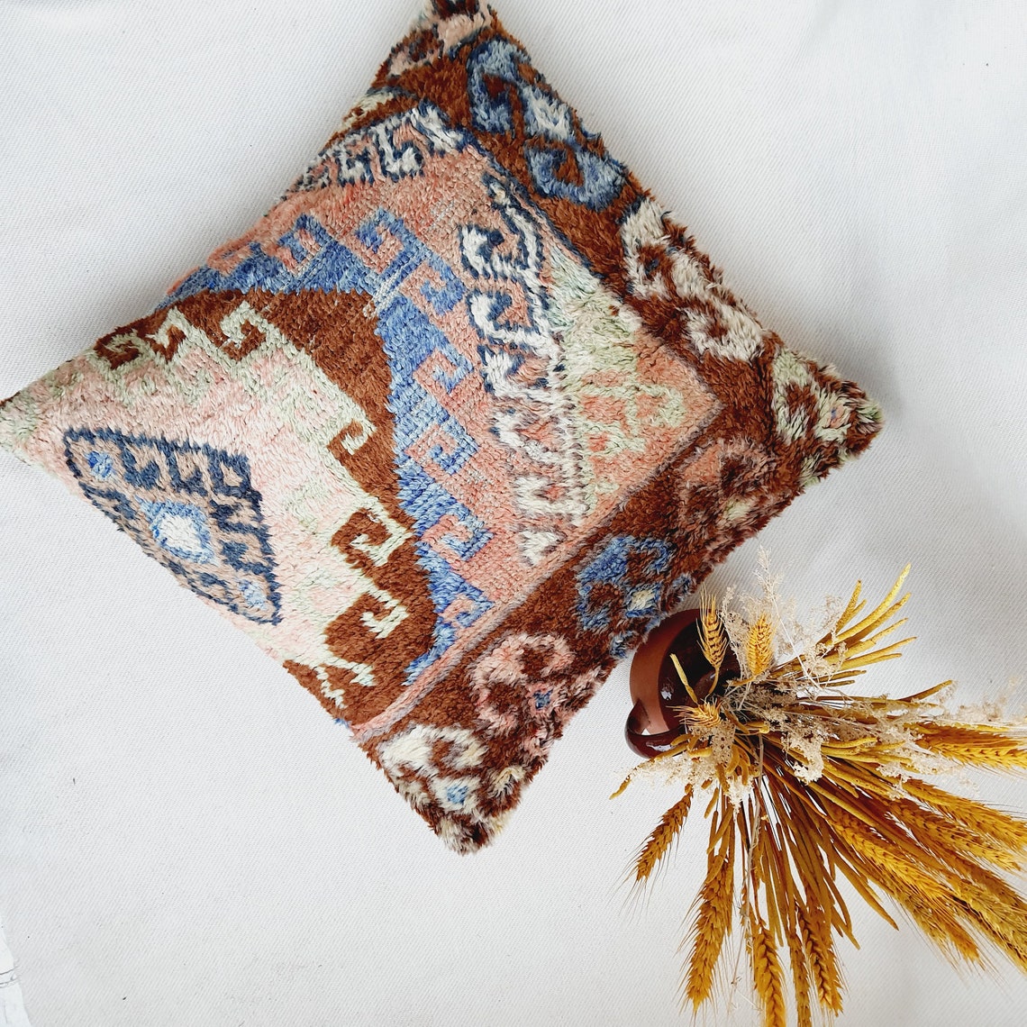 22x22 Rug Pillow Turkish Throw Pillow Rug Cushion Cover Rug Etsy