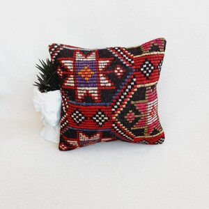 16x16 kilim Pillow cover , Turkish Kilim Pillow, Boho Pillow, Throw Pillow, Kilim Cushion Case, Kilim Pillows, 16x16 Kilim Pillow