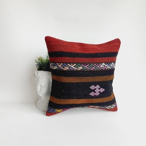 Turkish Kilim Pillow Cover Traditional Kilim Pillow Authentic Kilim Pillow Kilim Cushion Case Kilim Pillows Kilim Pillow Bohemian Pillow